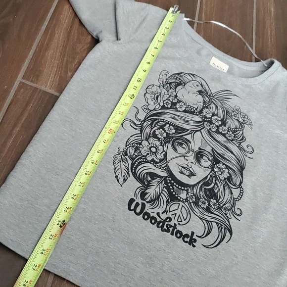 Selected Femme Jeans Grey Light Sweater Short Sleeve Crew Neck Top Women M - Picture 7 of 7